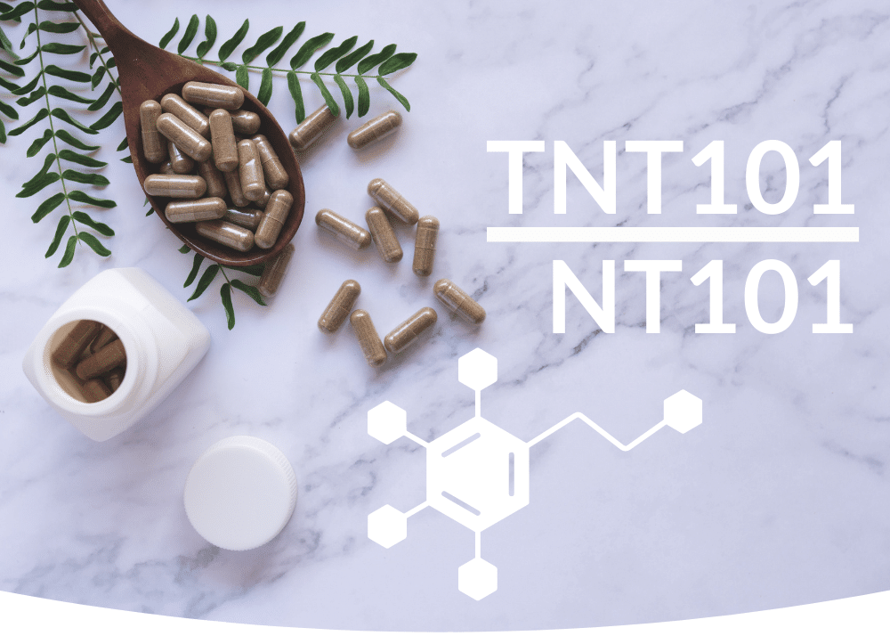 Natural supplement and neurotransmitter structure for NT101 and TNT101